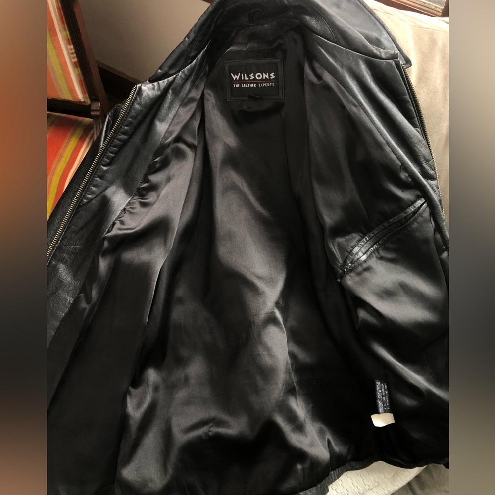 Vintage Wilson’s Black Leather Jacket - Picture 3 of 7